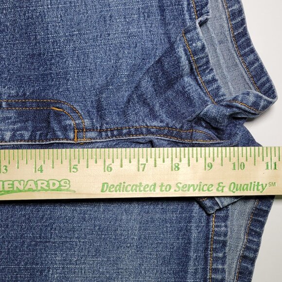 Lilu Womens Junior Blue Denim Cotton Shorts with Embroidered Pockets Size 13 - Picture 10 of 14